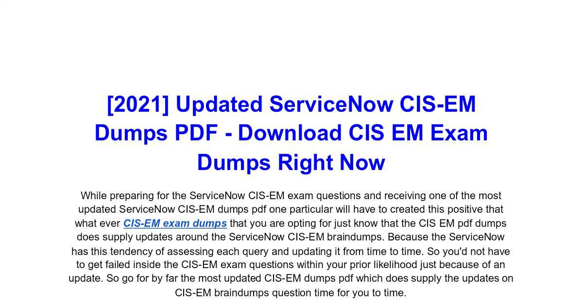 CIS-EM최고덤프자료 & CIS-EM학습자료 - CIS-EM최신업데이트버전덤프문제공부