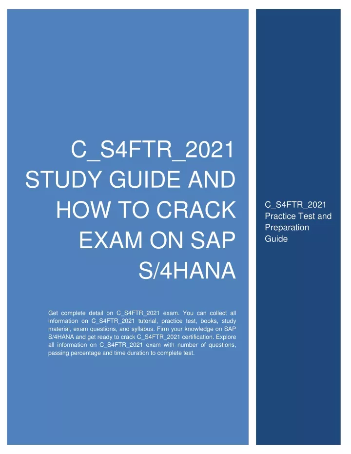 C-S4FTR-2021높은통과율덤프자료, SAP C-S4FTR-2021시험대비최신공부자료 & C-S4FTR-2021유효한공부문제