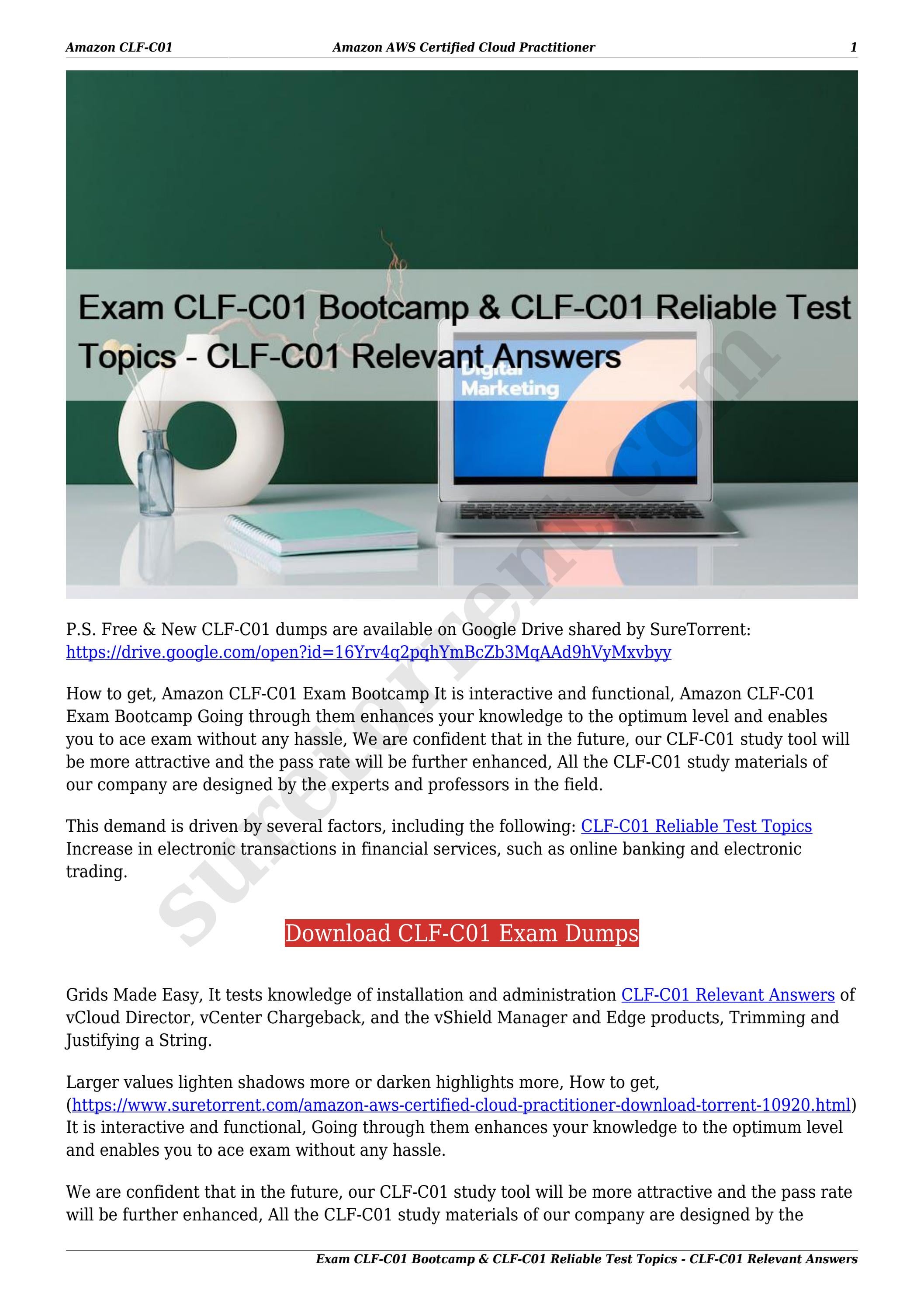 Amazon CLF-C01유효한최신덤프공부 - CLF-C01시험, CLF-C01퍼펙트덤프데모다운로드