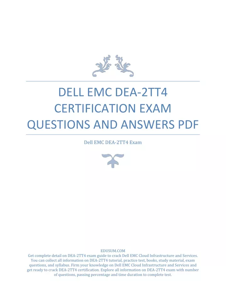 EMC DEA-7TT2최신인증시험대비자료 - DEA-7TT2시험기출문제, DEA-7TT2최신버전인기덤프문제