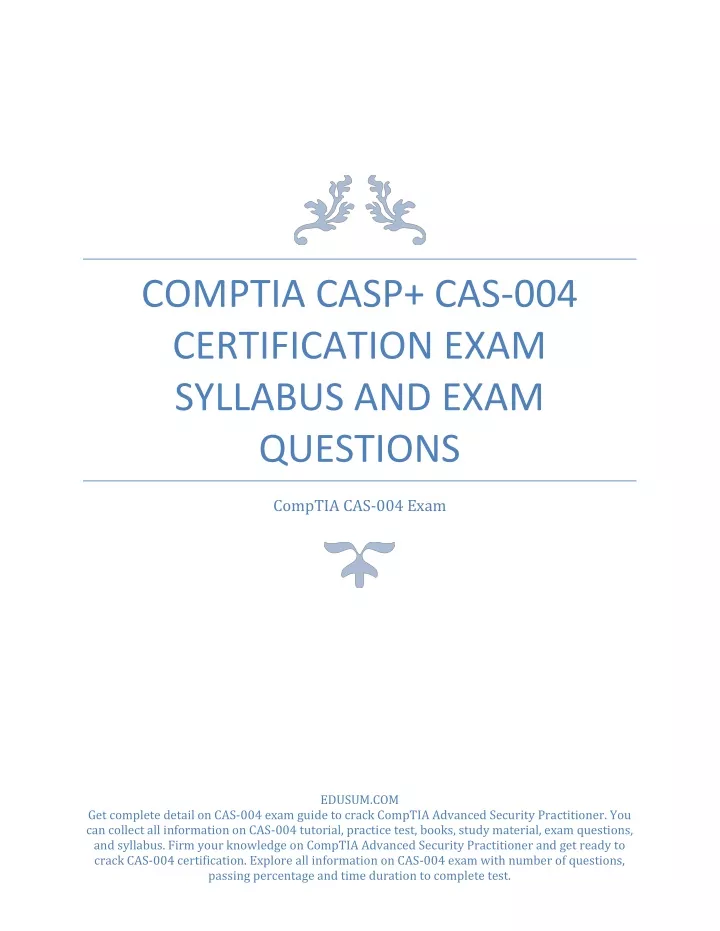 CAS-004시험대비공부 & CompTIA CAS-004퍼펙트덤프데모 - CAS-004최신버전시험덤프공부