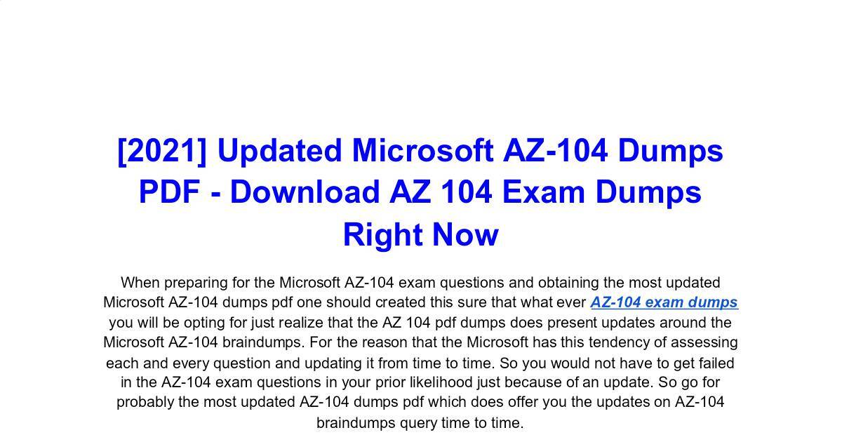 AZ-104시험덤프자료 & Microsoft AZ-104최고덤프데모 - AZ-104최신인증시험기출문제