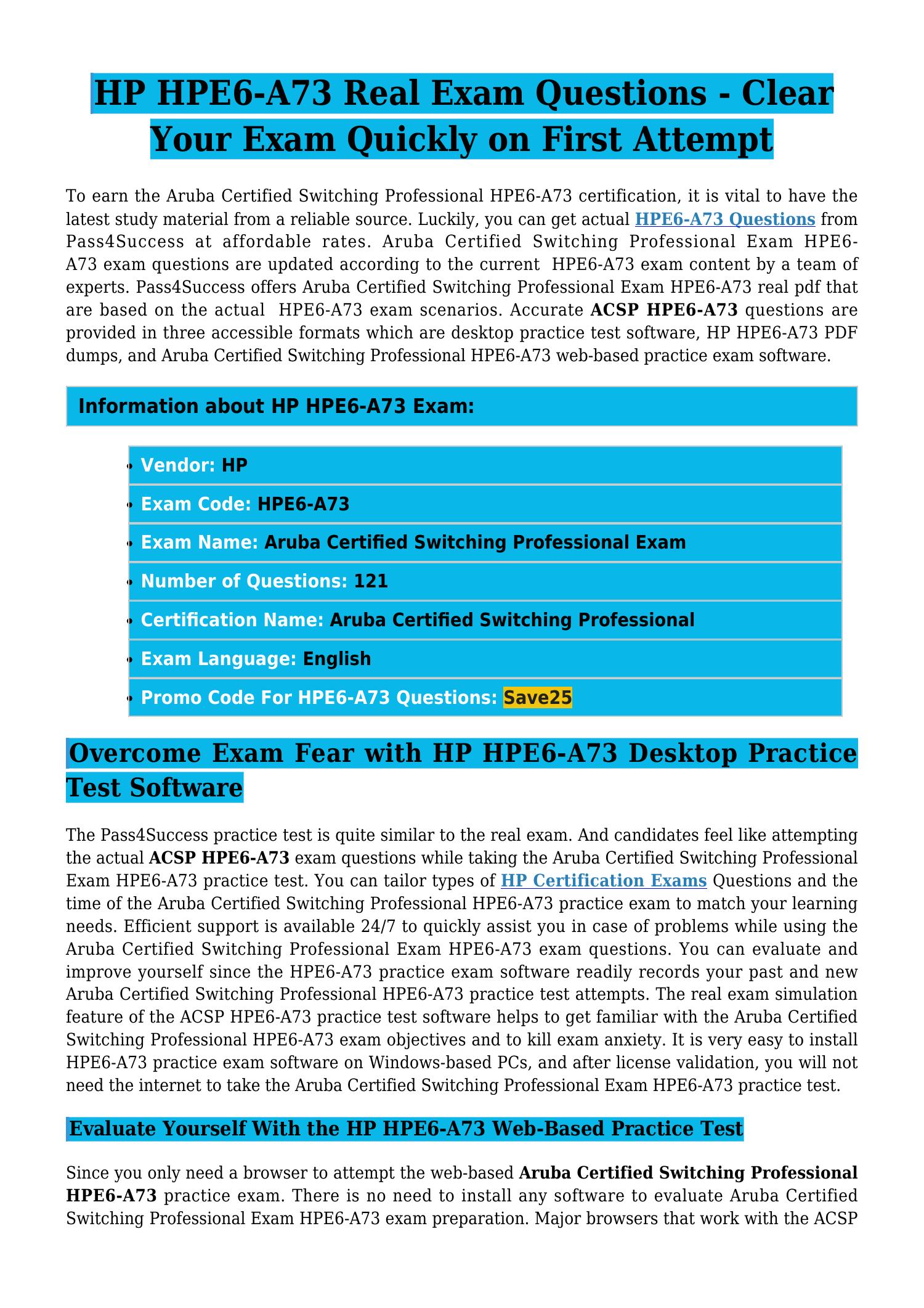 HPE6-A73최고품질덤프데모 & HPE6-A73유효한공부자료 - HPE6-A73퍼펙트덤프자료