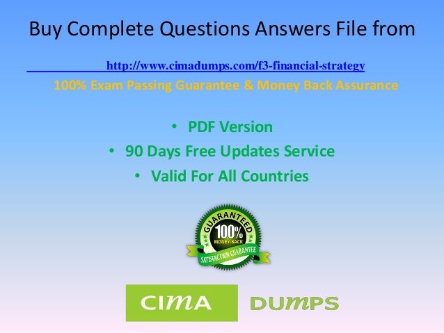 F3완벽한공부문제 & CIMA F3최신덤프문제보기 - F3시험대비최신버전덤프자료