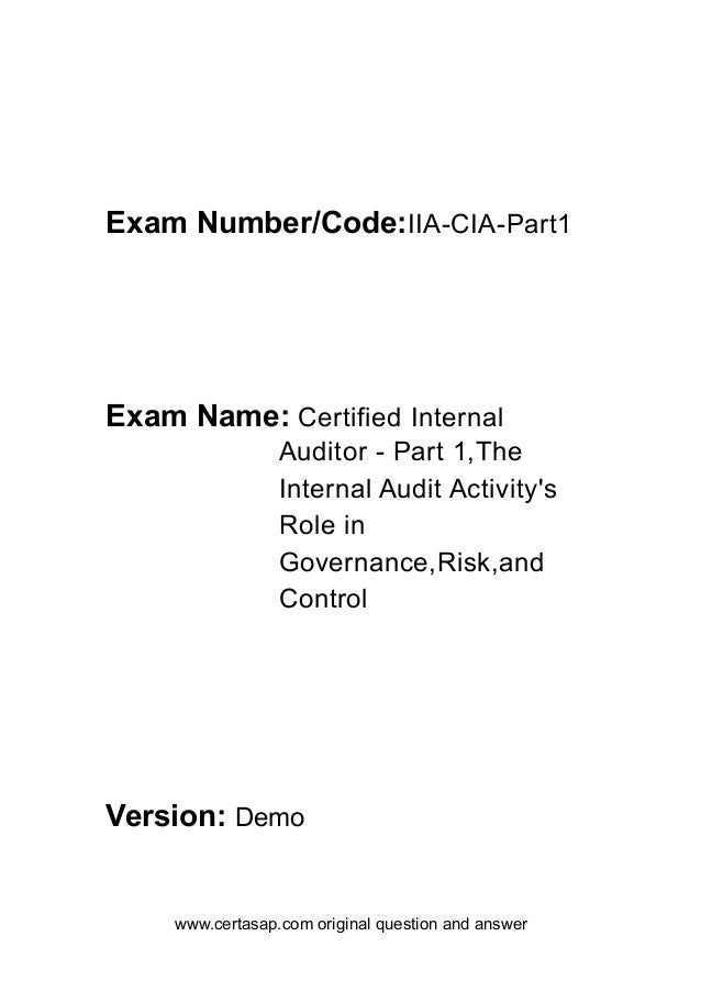 IIA-CIA-Part1시험자료 - IIA IIA-CIA-Part1퍼펙트덤프최신데모, IIA-CIA-Part1인증시험대비공부자료