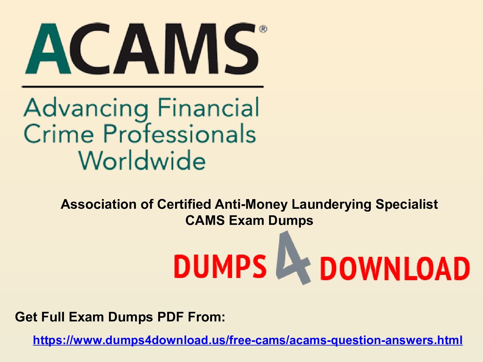 ACAMS CAMS유효한인증덤프 & CAMS인기자격증인증시험덤프 - CAMS최고품질덤프공부자료