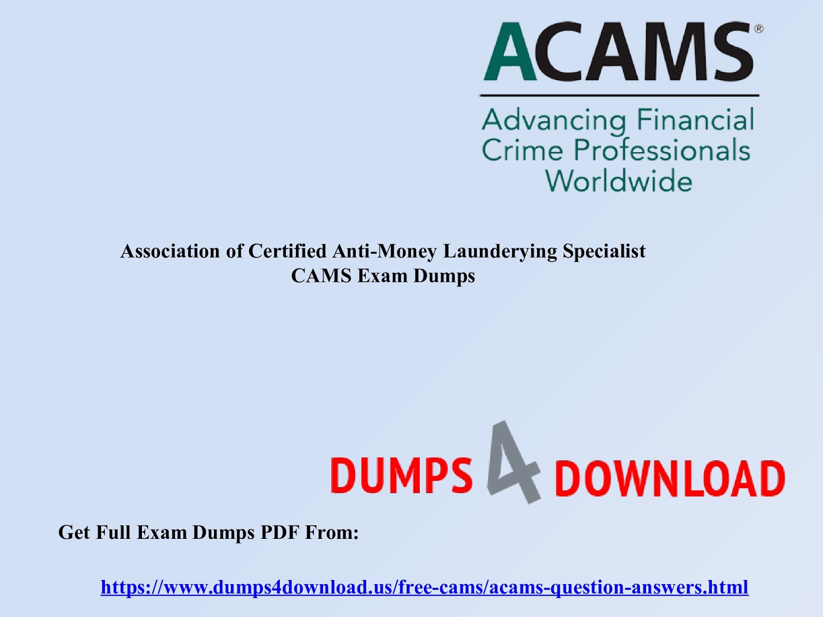 2024 CAMS인증문제 & CAMS공부자료 - Certified Anti-Money Laundering Specialists유효한인증공부자료