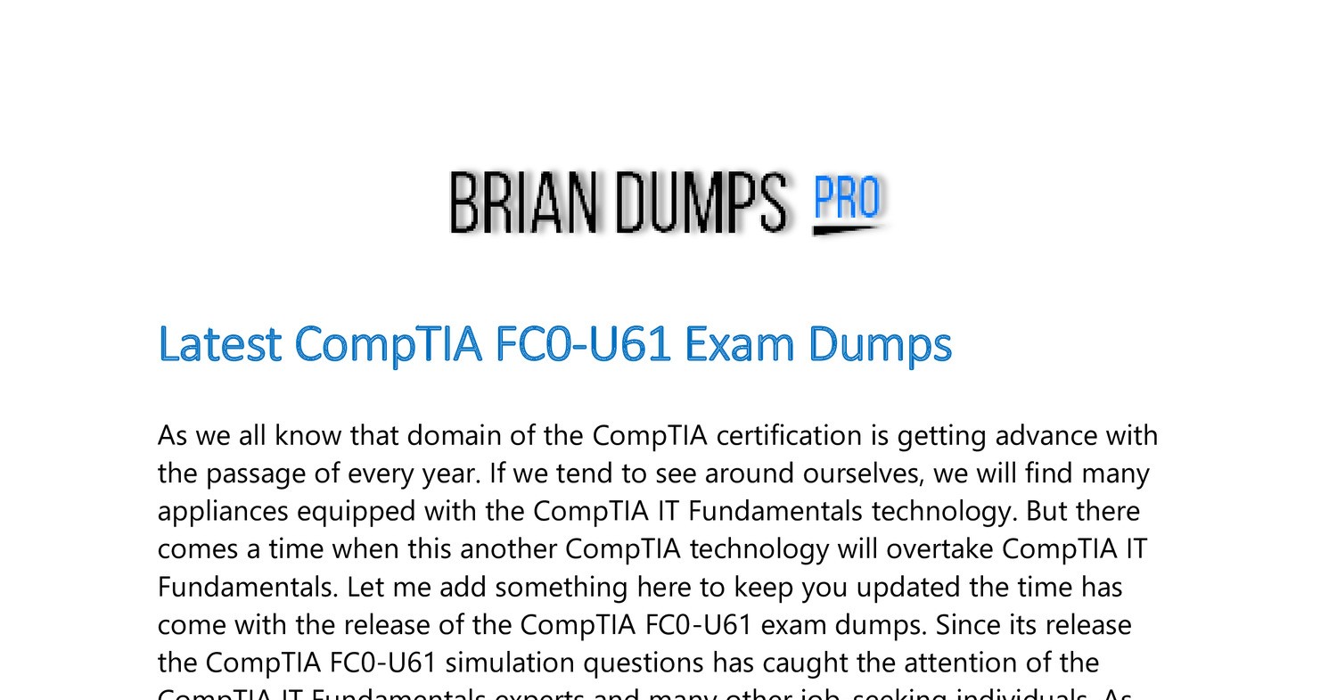 FC0-U61인기공부자료 - CompTIA FC0-U61유효한덤프자료, FC0-U61시험대비인증덤프자료