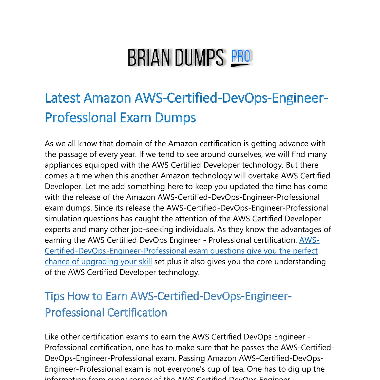 AWS-DevOps-Engineer-Professional시험대비최신버전덤프샘플, AWS-DevOps-Engineer-Professional퍼펙트인증덤프자료 & AWS Certified DevOps Engineer - Professional최고품질시험덤프공부자료