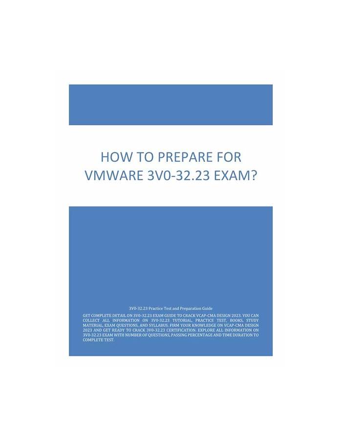 2024 3V0-32.23높은통과율덤프공부문제 & 3V0-32.23시험문제모음 - Cloud Management and Automation Advanced Design적중율높은시험덤프