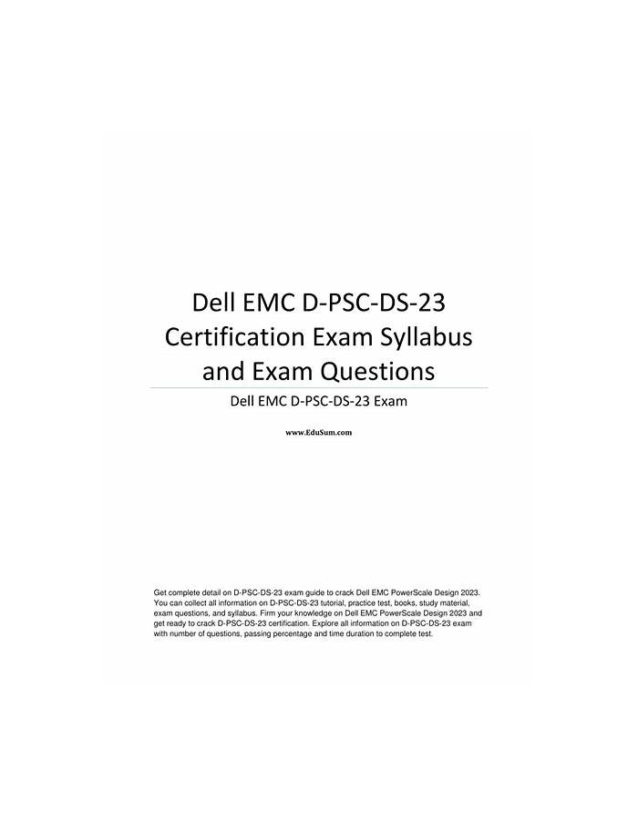 D-PSC-DS-23최신버전공부자료 & EMC D-PSC-DS-23최고품질시험덤프공부자료 - D-PSC-DS-23최신덤프자료