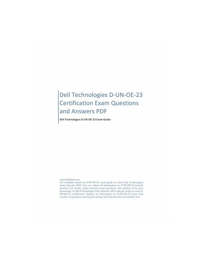 2025 D-UN-OE-23최신덤프문제 - D-UN-OE-23최신시험덤프자료, Dell Unity Operate 2023 Exam유효한덤프