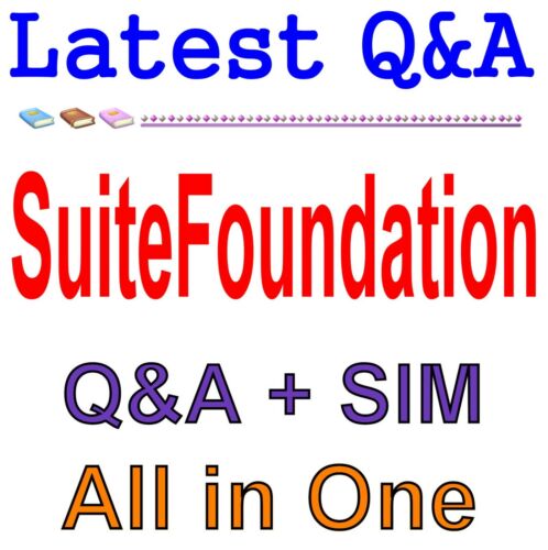 SuiteFoundation테스트자료 - SuiteFoundation최신시험예상문제모음, SuiteFoundation덤프문제모음