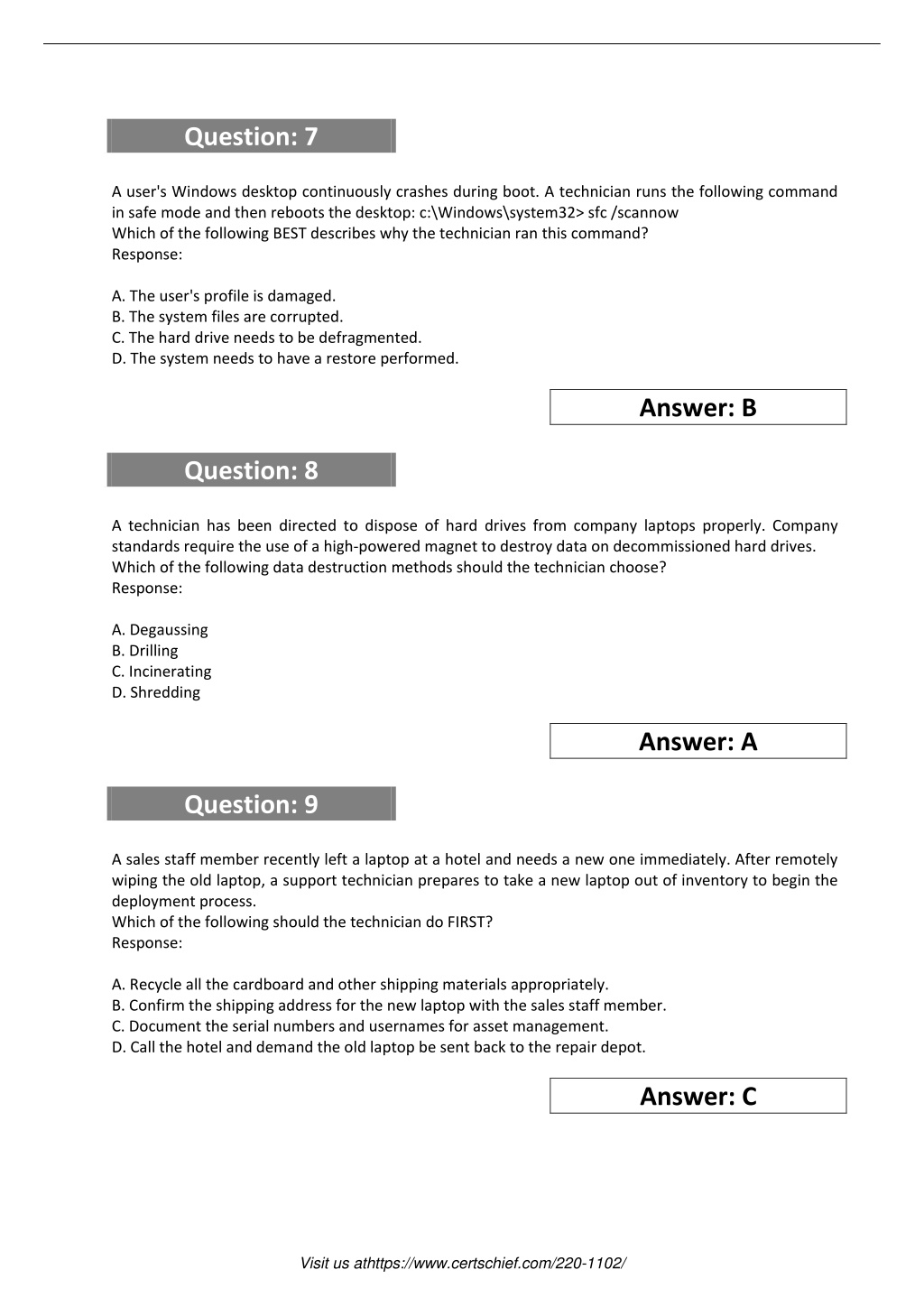 220-1102덤프샘플문제, 220-1102적중율높은덤프자료 & CompTIA A+ Certification Exam: Core 2높은통과율시험공부자료