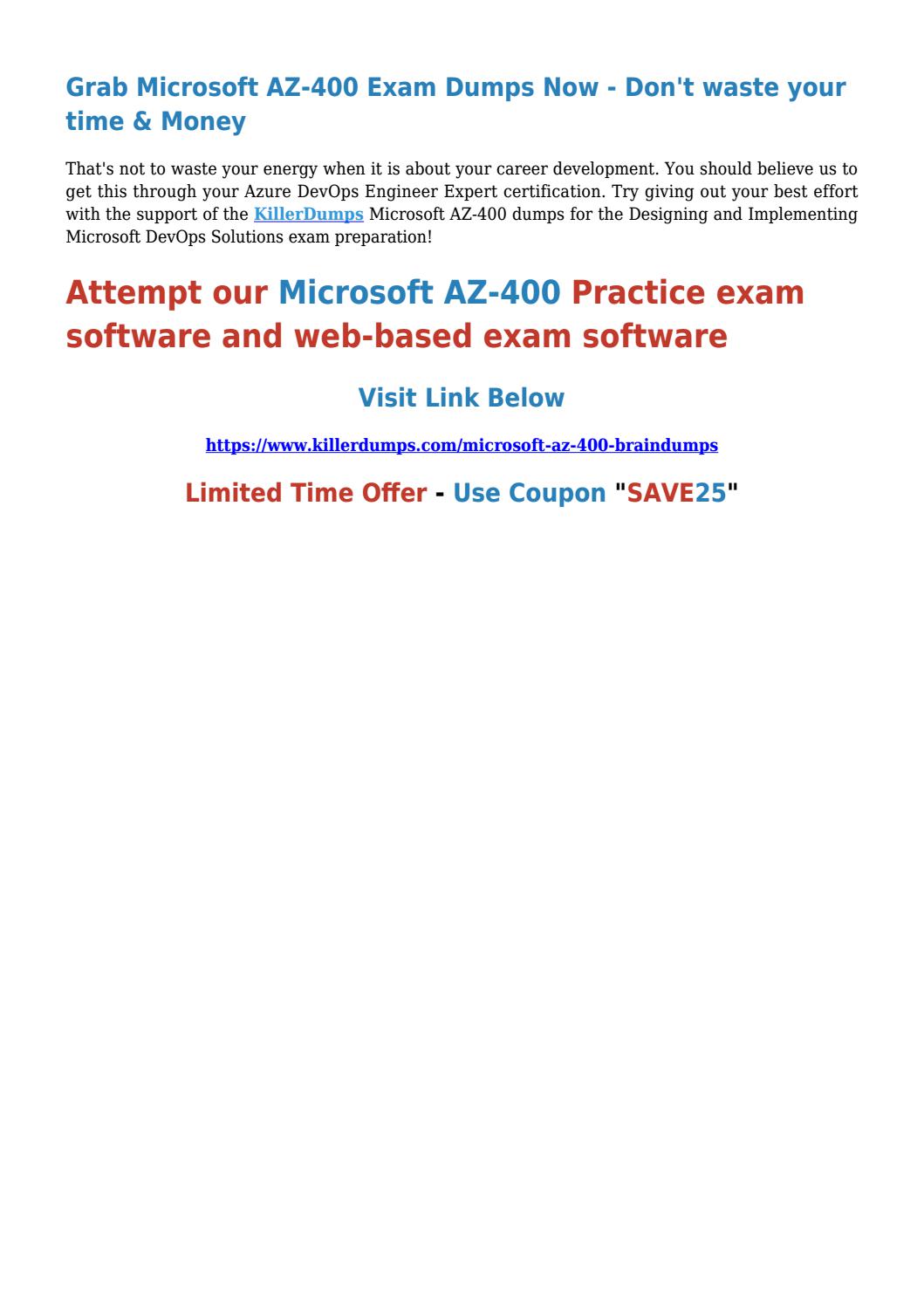 Microsoft AZ-400復習時間 & AZ-400問題集、AZ-400問題数