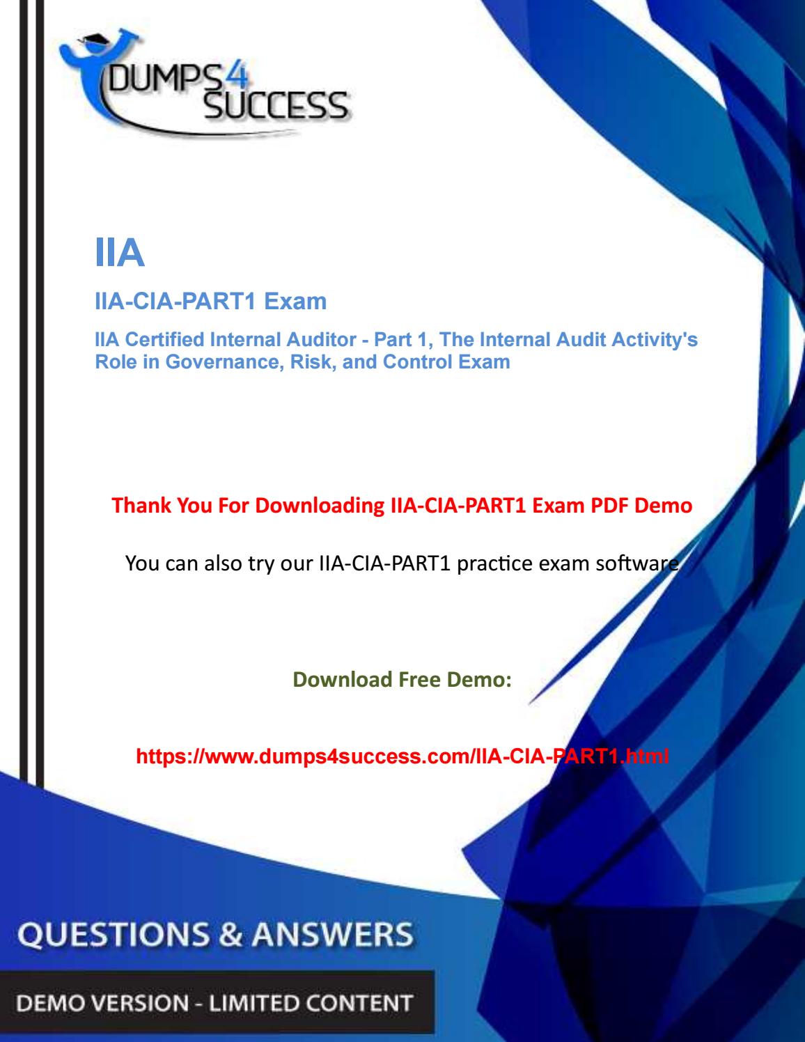 IIA-CIA-Part1合格問題 & IIA-CIA-Part1参考資料、IIA-CIA-Part1復習解答例