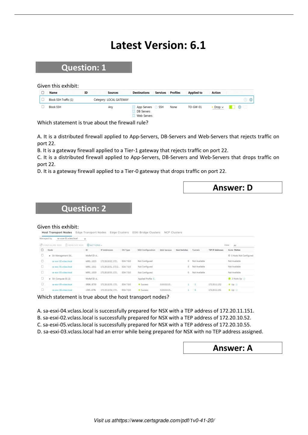 2024 1V0-41.20 Prüfungsvorbereitung - 1V0-41.20 Testking, Associate VMware Network Virtualization Quizfragen Und Antworten