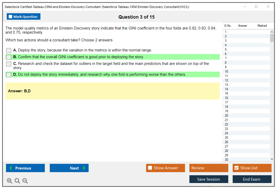 Salesforce Tableau-CRM-Einstein-Discovery-Consultant Prüfungsübungen & Tableau-CRM-Einstein-Discovery-Consultant Zertifizierungsantworten
