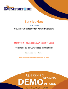 ServiceNow CSA Ausbildungsressourcen & CSA Prüfungsinformationen