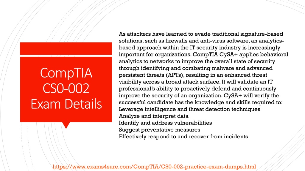 2024 CS0-002 Lernressourcen - CS0-002 Examengine, CompTIA Cybersecurity Analyst (CySA+) Certification Exam Online Praxisprüfung