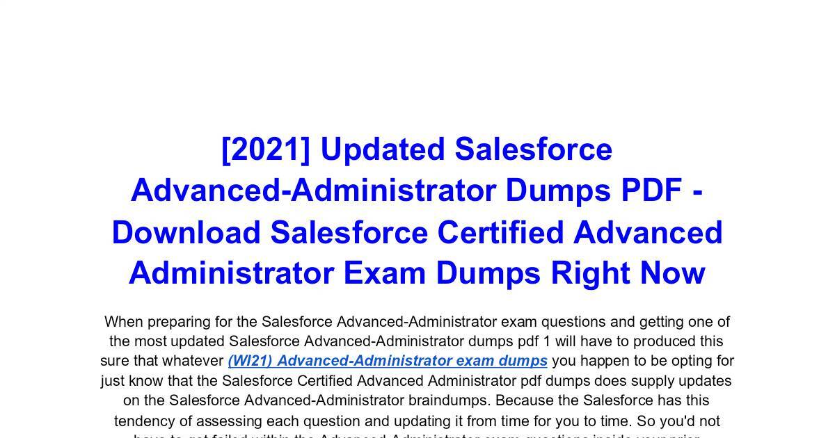 Advanced-Administrator Demotesten - Advanced-Administrator Probesfragen, Advanced-Administrator PDF Testsoftware