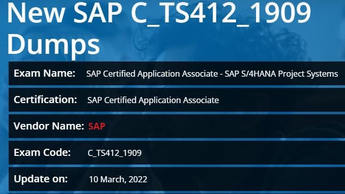 SAP C-TS412-2021 Lernhilfe & C-TS412-2021 Schulungsunterlagen