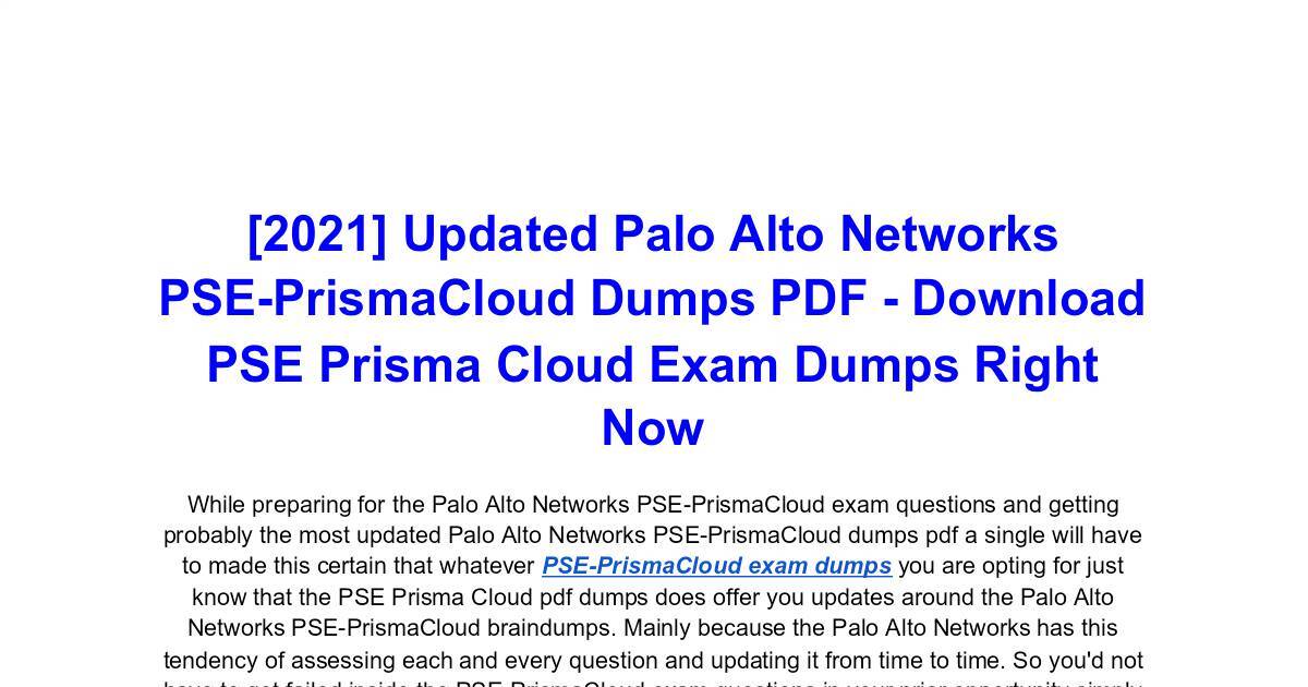 PSE-PrismaCloud Prüfungsvorbereitung & PSE-PrismaCloud Unterlage - PSE-PrismaCloud Deutsche Prüfungsfragen