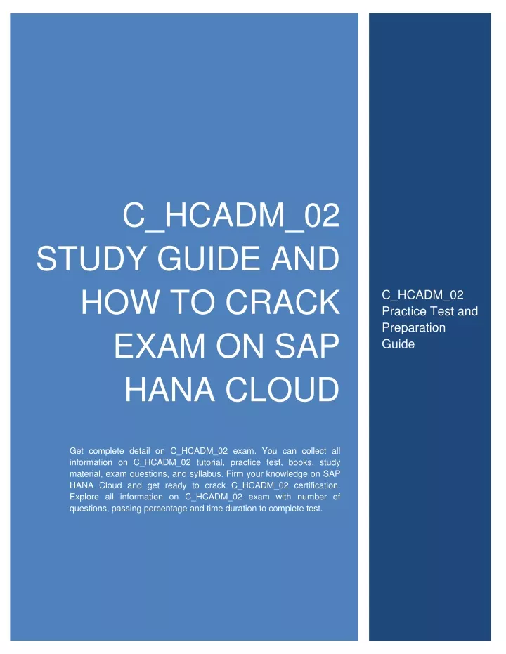 C-HCADM-02 Kostenlos Downloden - C-HCADM-02 German, SAP Certified Technology Associate - SAP HANA Cloud Provisioning and Administration Fragenkatalog