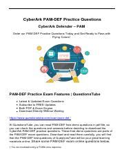 PAM-DEF Musterprüfungsfragen - CyberArk PAM-DEF Testfagen