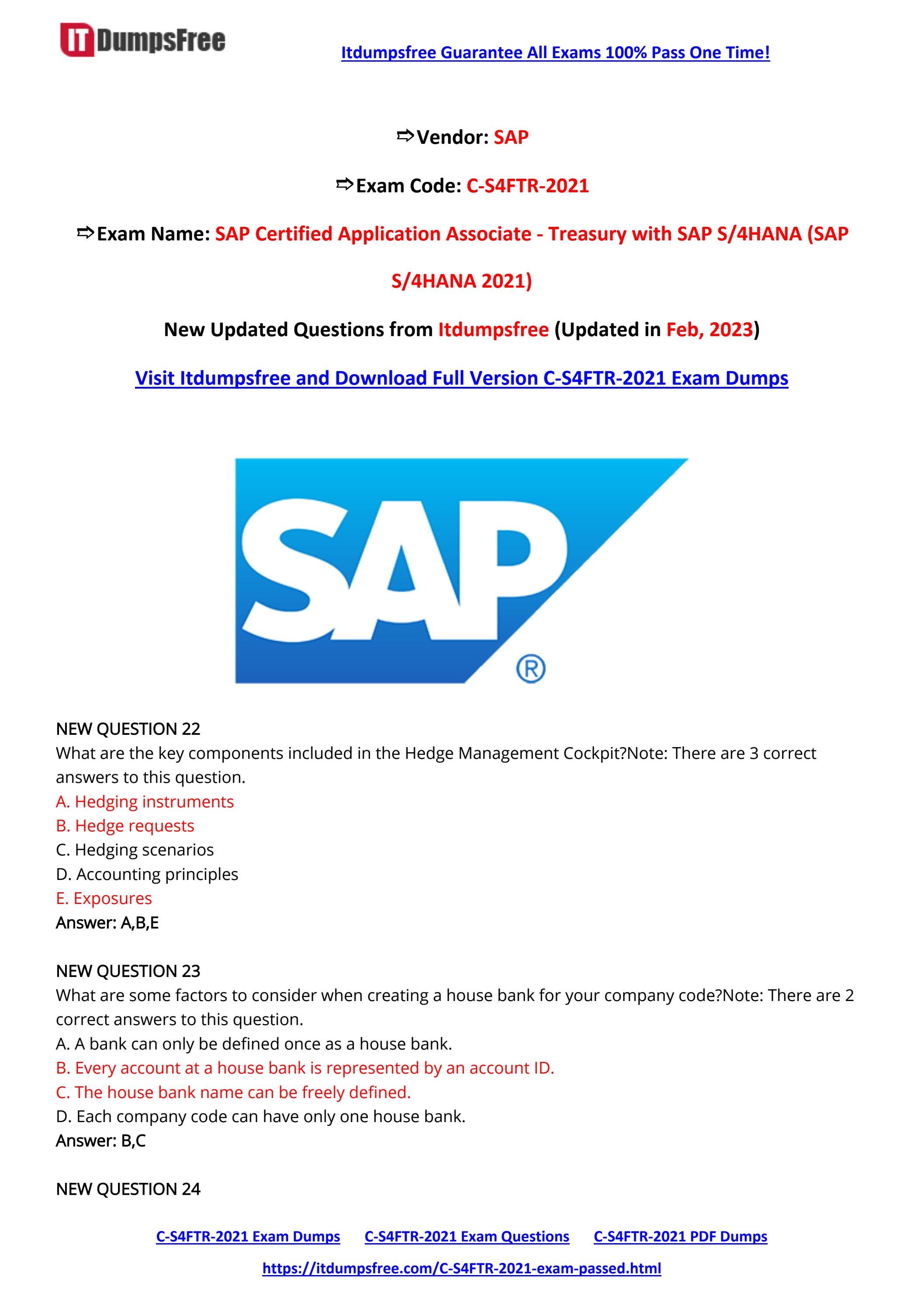 SAP C_S4FTR_2021 Examengine, C_S4FTR_2021 Pruefungssimulationen