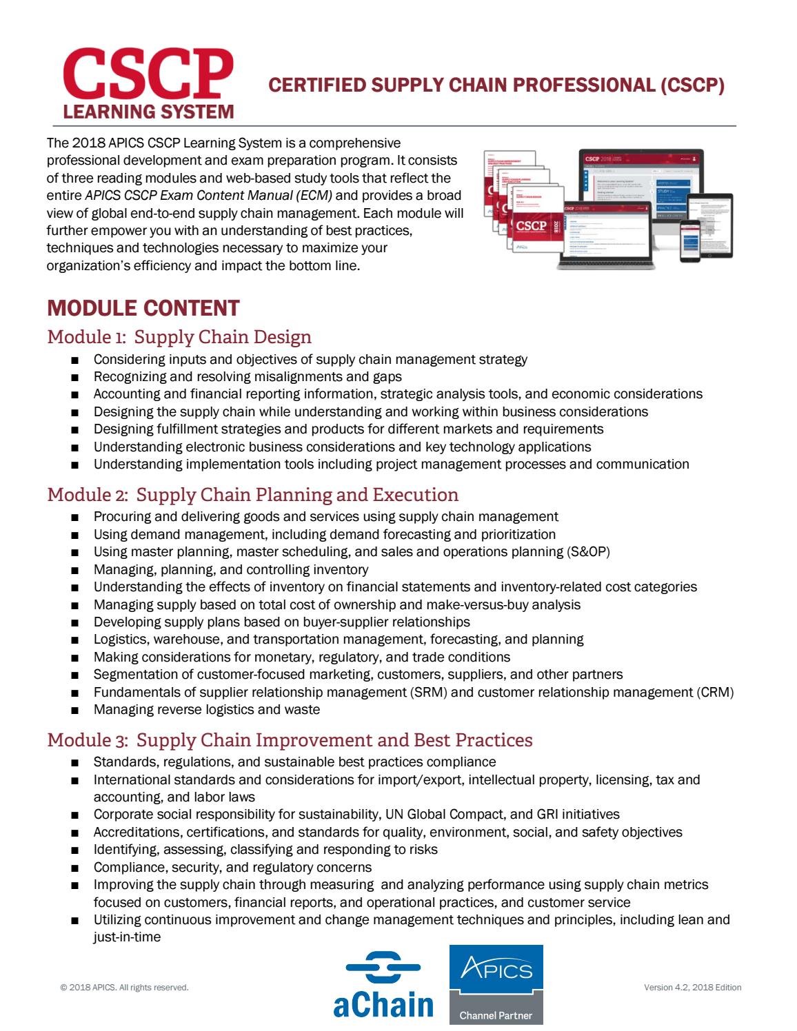 CSCP Vorbereitungsfragen - CSCP Prüfungen, Certified Supply Chain Professional Prüfungsinformationen