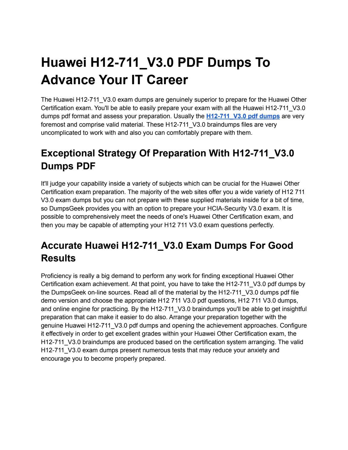 Huawei H12-311_V3.0 Prüfungsaufgaben - H12-311_V3.0 Zertifikatsdemo