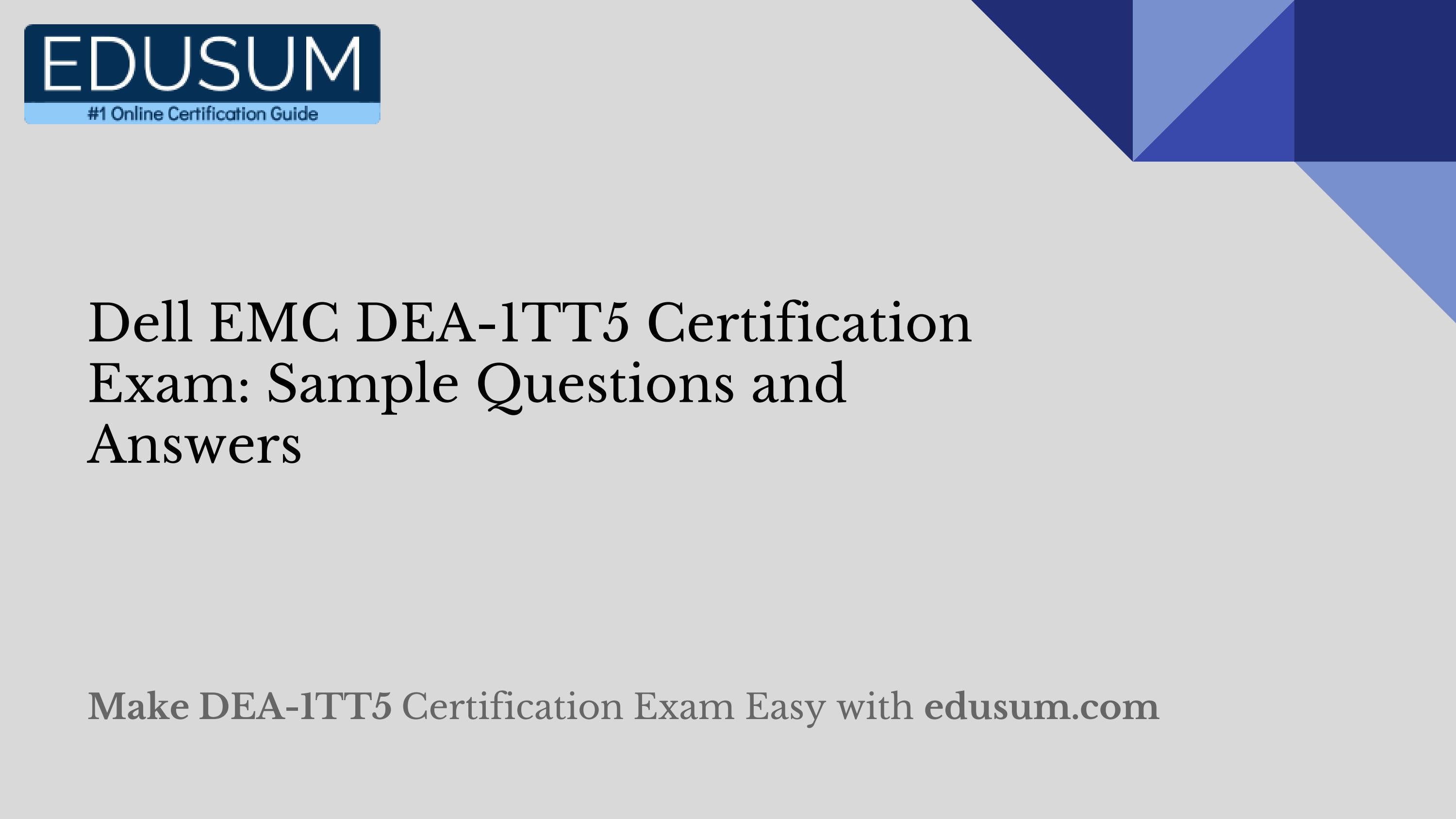 DEA-5TT2 Fragen&Antworten, EMC DEA-5TT2 Praxisprüfung