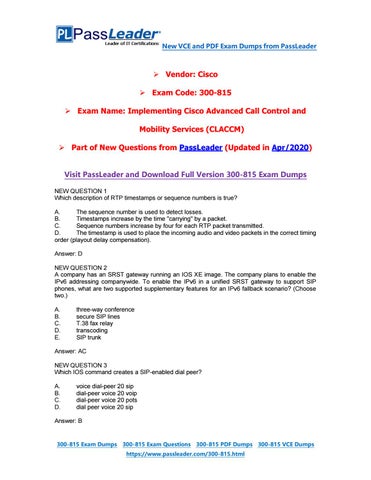 300-815 Online Test, 300-815 Prüfungsübungen & 300-815 Schulungsangebot