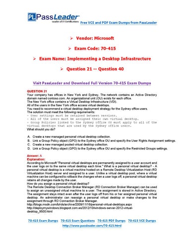 A00-415 Testfagen, A00-415 Prüfungs-Guide & A00-415 Vorbereitungsfragen