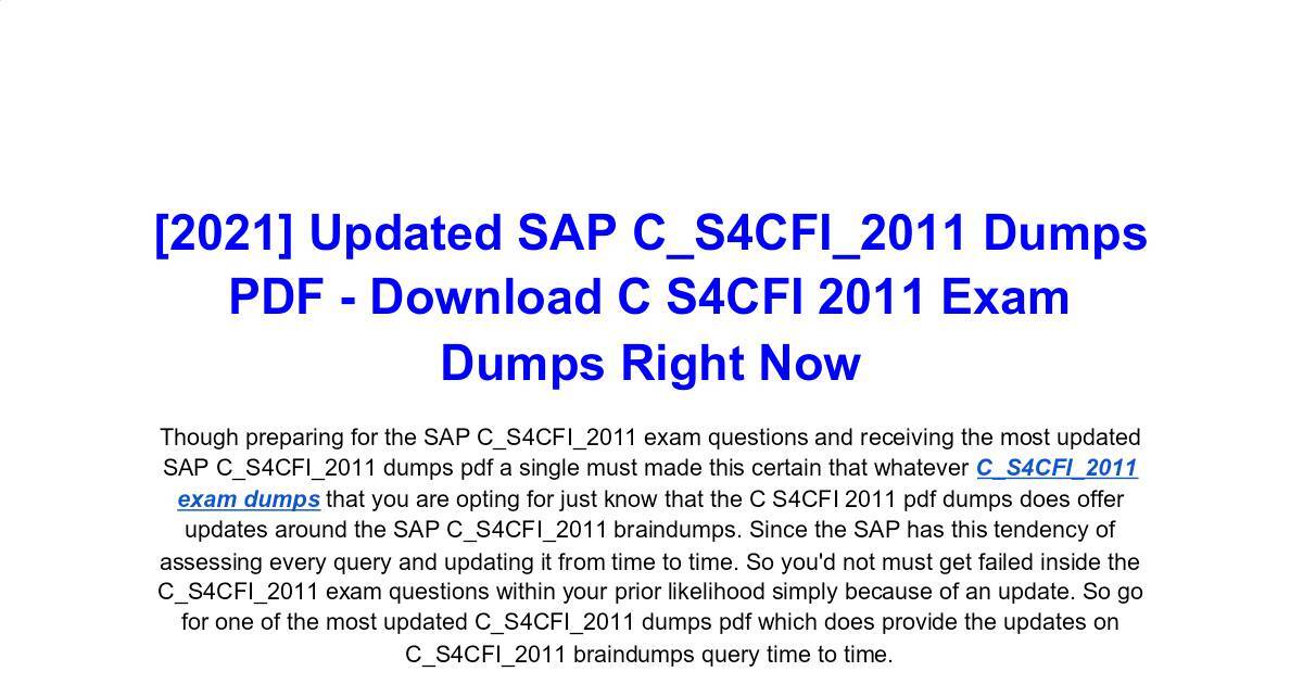 C-S4CFI-2302 Kostenlos Downloden & C-S4CFI-2302 Fragen Beantworten - C-S4CFI-2302 Ausbildungsressourcen