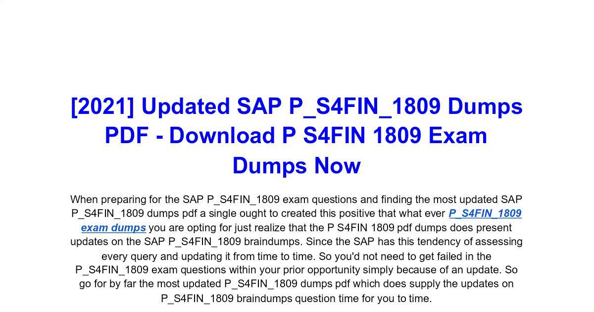 P_S4FIN_2021 Prüfungsvorbereitung & P_S4FIN_2021 Buch - P_S4FIN_2021 Examengine