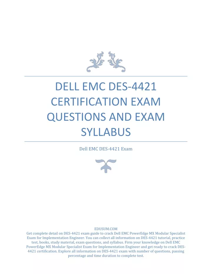 DES-1D12 Quizfragen Und Antworten, EMC DES-1D12 Demotesten