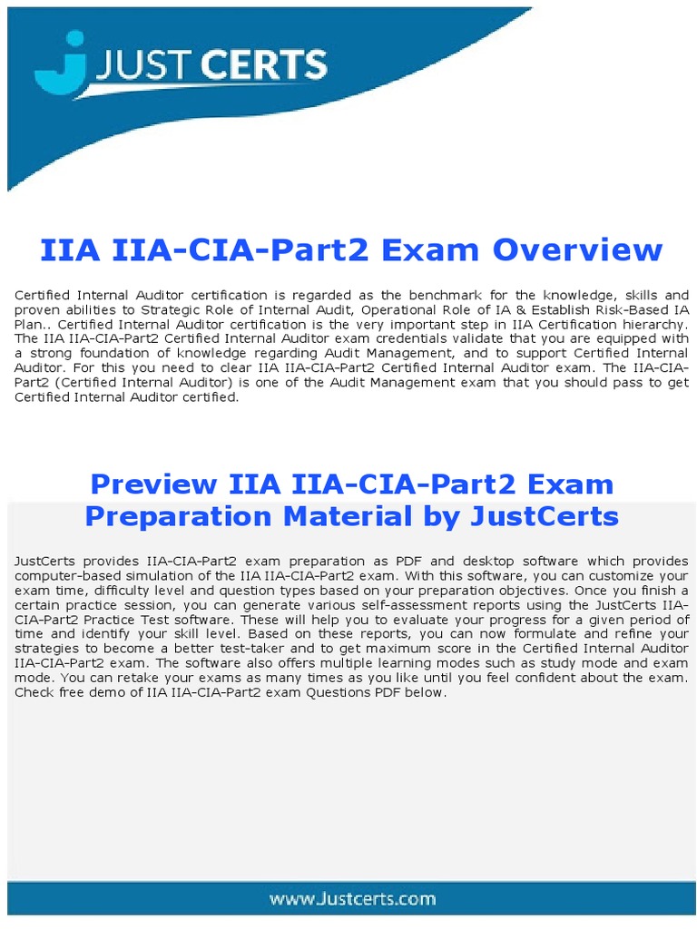 IIA-CIA-Part2 Pruefungssimulationen, IIA-CIA-Part2 Fragenpool & IIA-CIA-Part2 Lernressourcen