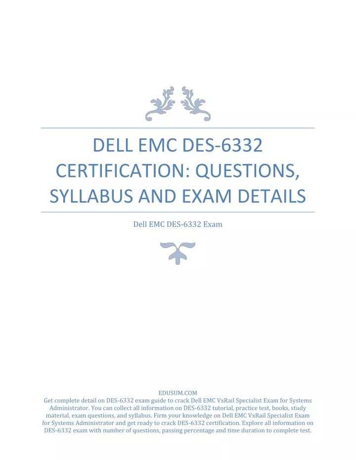 DES-1415 Unterlage - EMC DES-1415 Übungsmaterialien, DES-1415 Echte Fragen