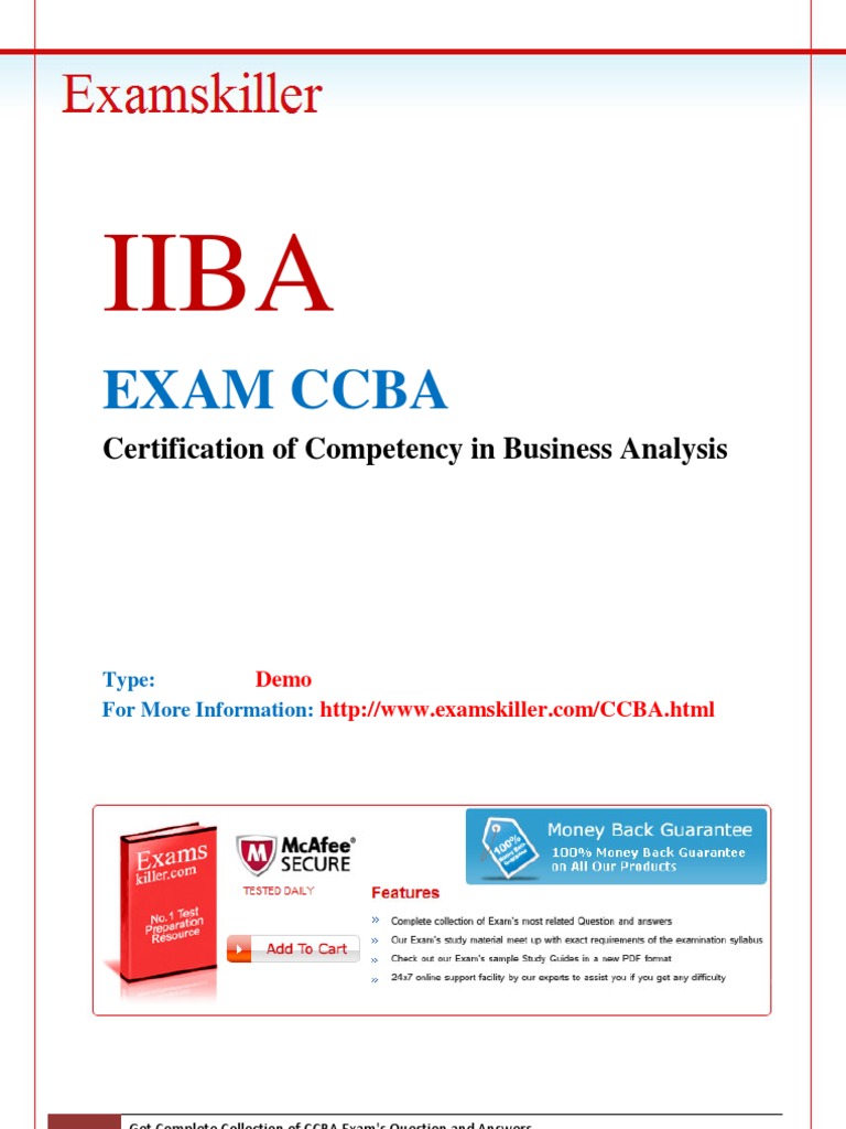 2024 CCBA Testking & CCBA Unterlage - Certification of Capability in Business Analysis (CCBA) Prüfungsfragen