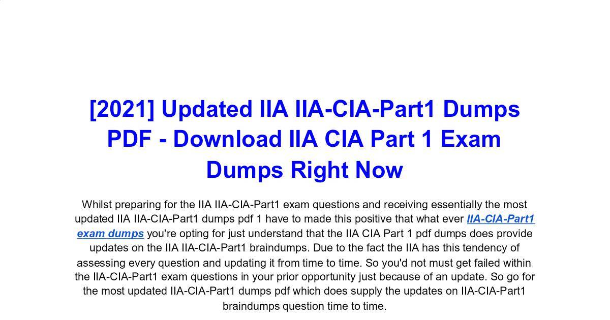 IIA-CIA-Part1 Antworten & IIA IIA-CIA-Part1 Testengine - IIA-CIA-Part1 Prüfungsinformationen