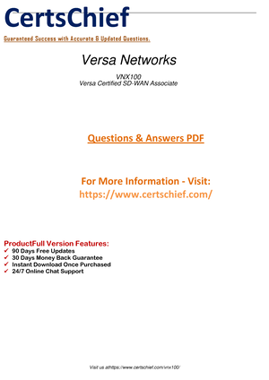 VNX100 Quizfragen Und Antworten - Versa Networks VNX100 Exam Fragen