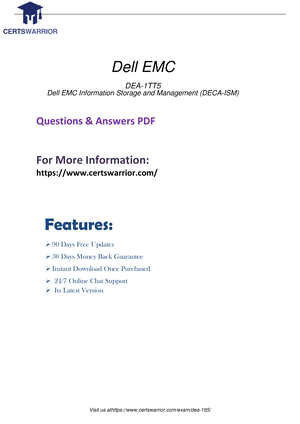 EMC DEA-1TT5 Examsfragen & DEA-1TT5 Online Test - DEA-1TT5 Testengine