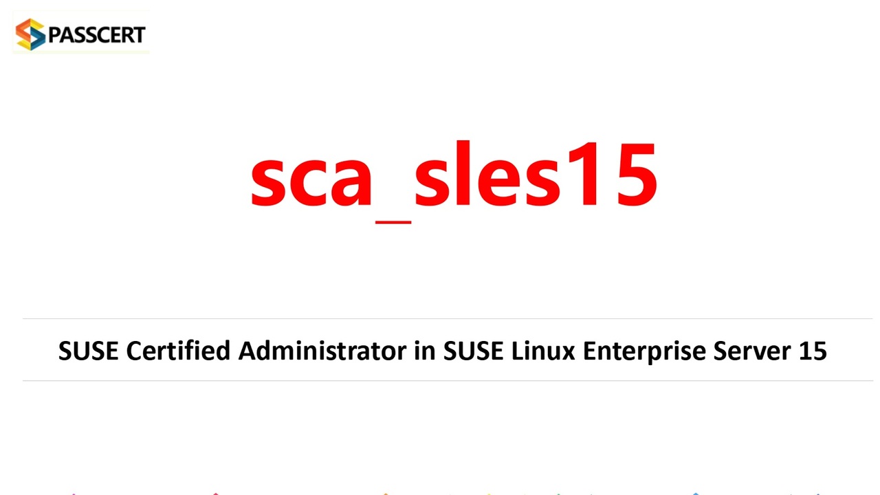 SUSE SCA_SLES15 PDF & SCA_SLES15 Dumps - SCA_SLES15 Simulationsfragen