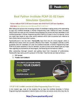 Python Institute PCAP-31-03 Zertifizierungsprüfung & PCAP-31-03 Fragen&Antworten