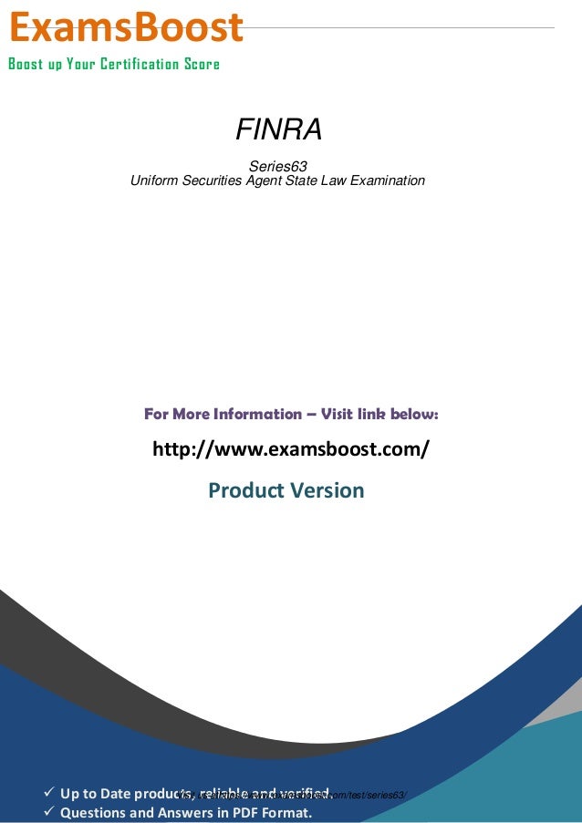 Series63 PDF, FINRA Series63 Prüfungen & Series63 Prüfungsaufgaben