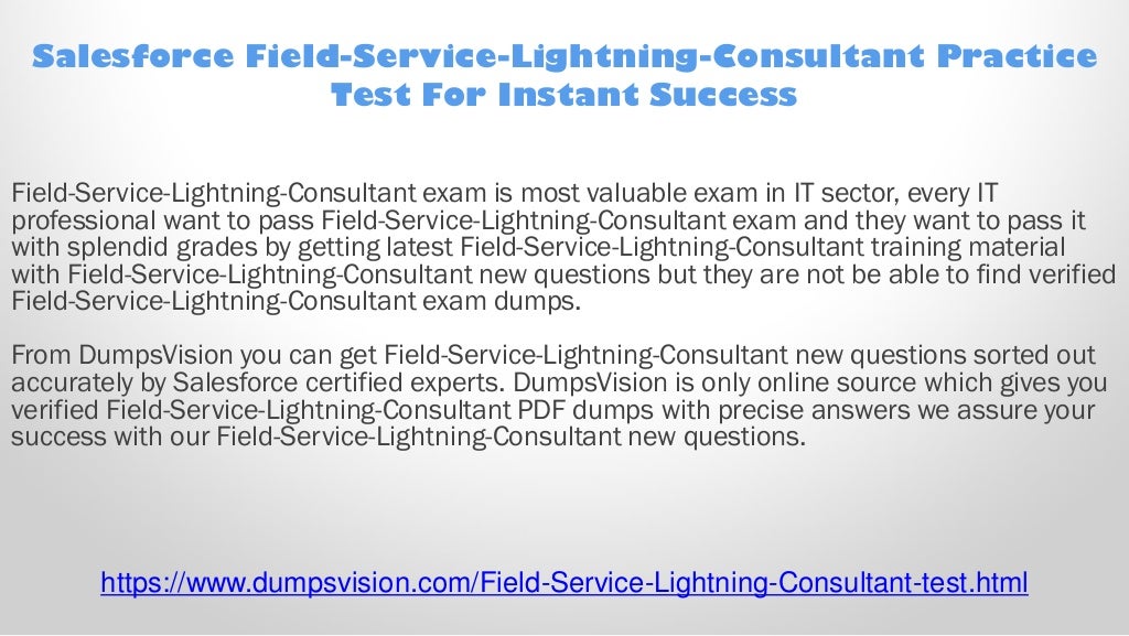 Field-Service-Lightning-Consultant Schulungsunterlagen & Salesforce Field-Service-Lightning-Consultant Prüfungsunterlagen