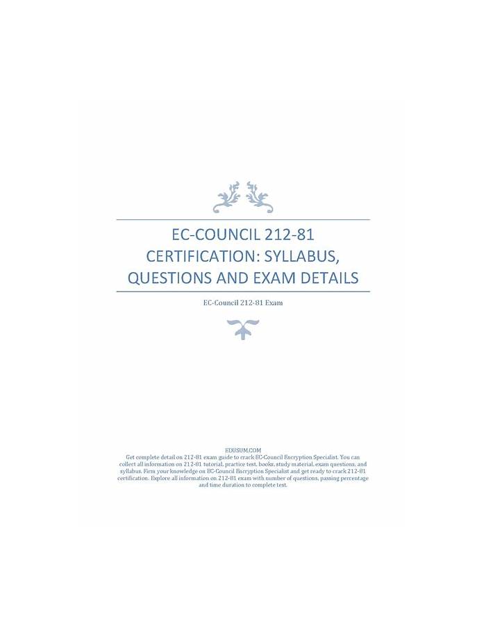 EC-COUNCIL 212-81 Fragenkatalog, 212-81 Dumps & 212-81 Antworten