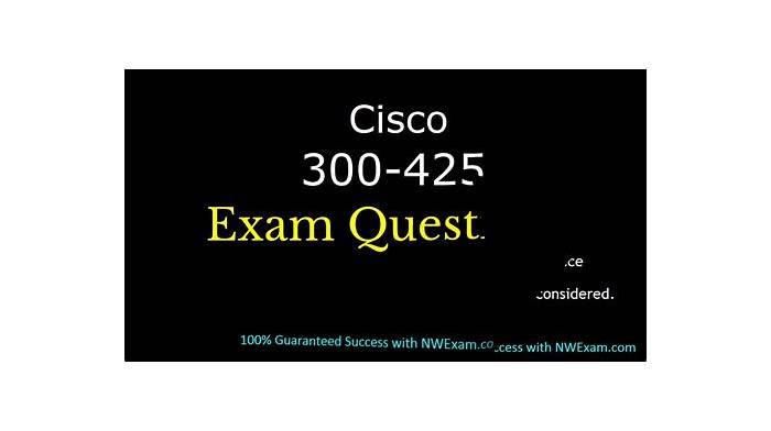 300-425 Lernressourcen & Cisco 300-425 Demotesten - 300-425 Zertifizierung